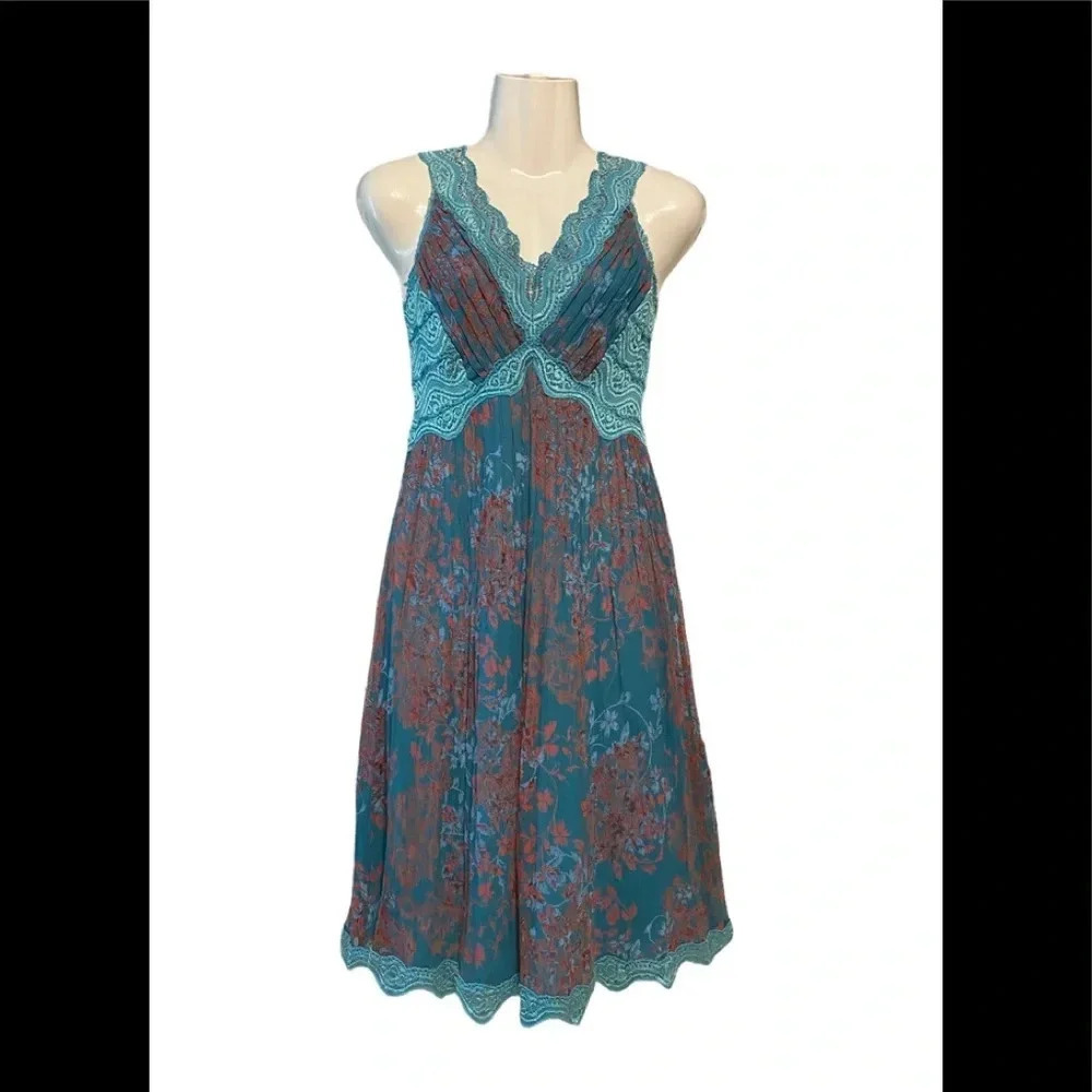 Rare Mary Mona Beaded Lace Dress Y2K 90s